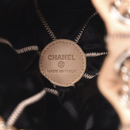 Chanel Lambskin Satin Mini Drawstring Tassel Shoulder Bag Rose Clair 7 of 10