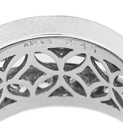 Parker & West by FASHIONPHILE 18K White Gold Diamond 2.45ctw Three-Row Ring 56 7.5 9 of 9
