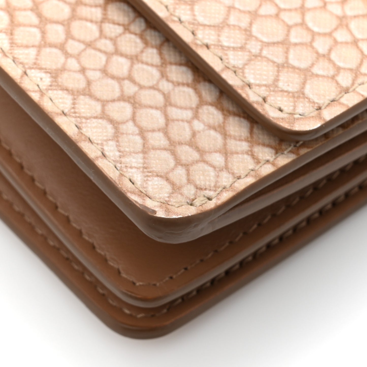 Calfskin Stingray Print Small TB Chain Bag Light Sand