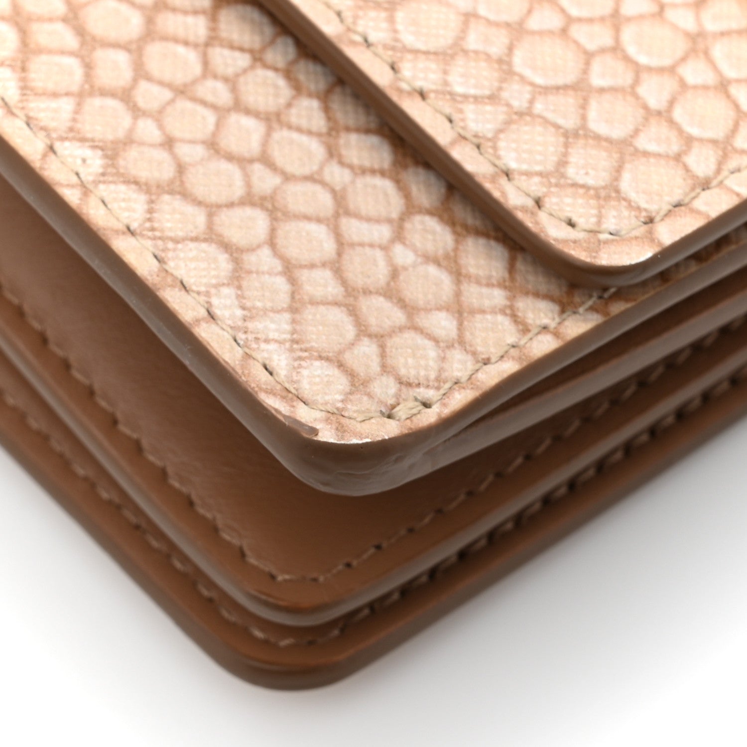 Burberry Calfskin Stingray Print Small TB Chain Bag Light Sand 13 of 15