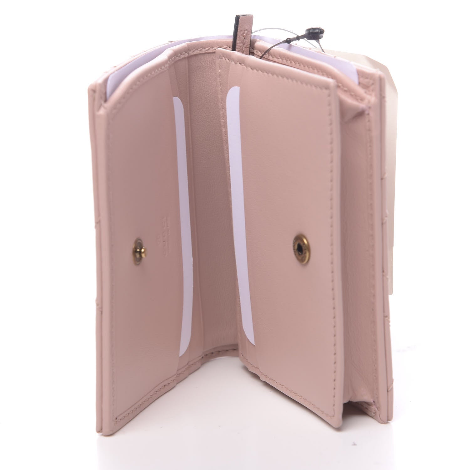 Gucci Calfskin Matelasse GG Marmont Card Case Wallet Perfect Pink 5 of 8