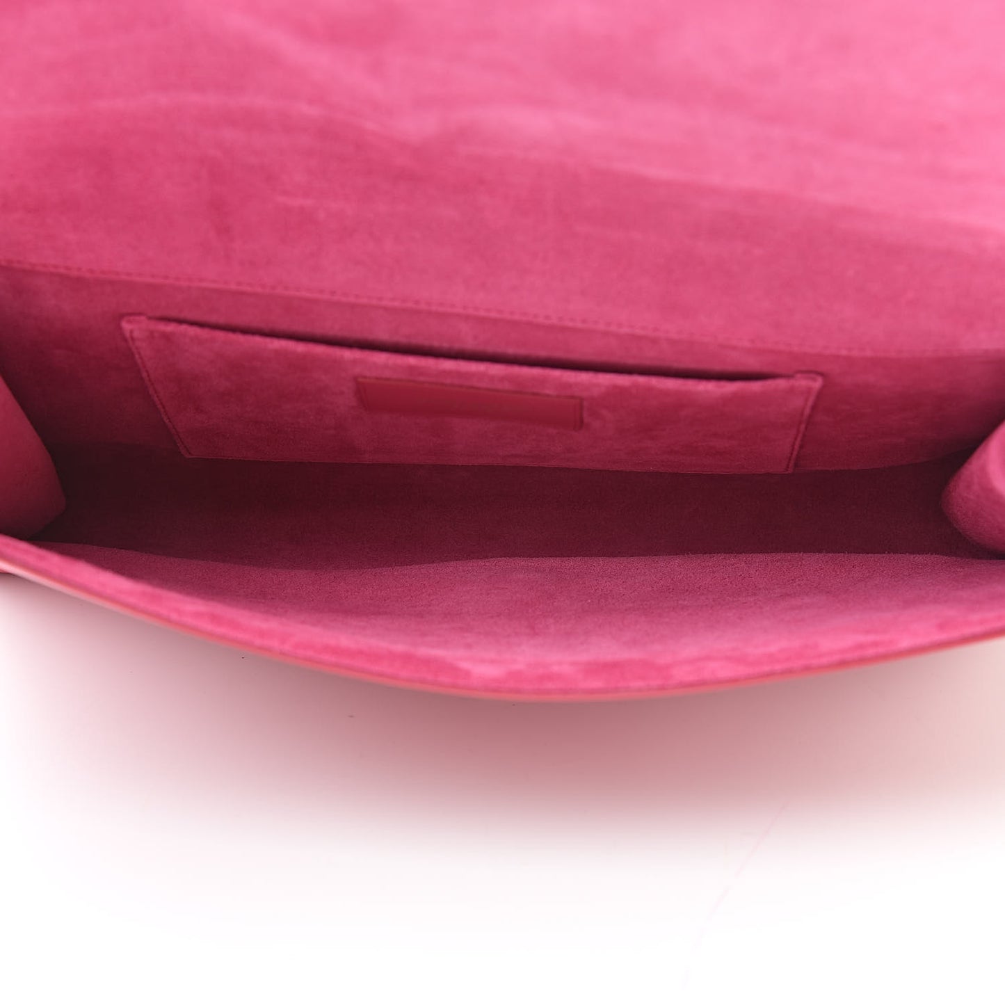 Calfskin Classic Y Ligne Clutch Fuchsia