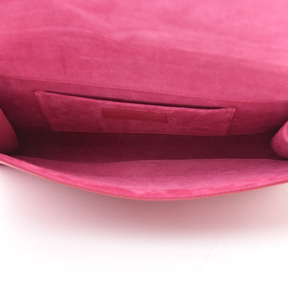Saint Laurent Calfskin Classic Y Ligne Clutch Fuchsia 5 of 9