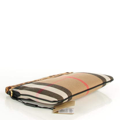 Burberry House Check Calf Hair Leopard Print Peyton Crossbody Clutch Bag 11 of 22