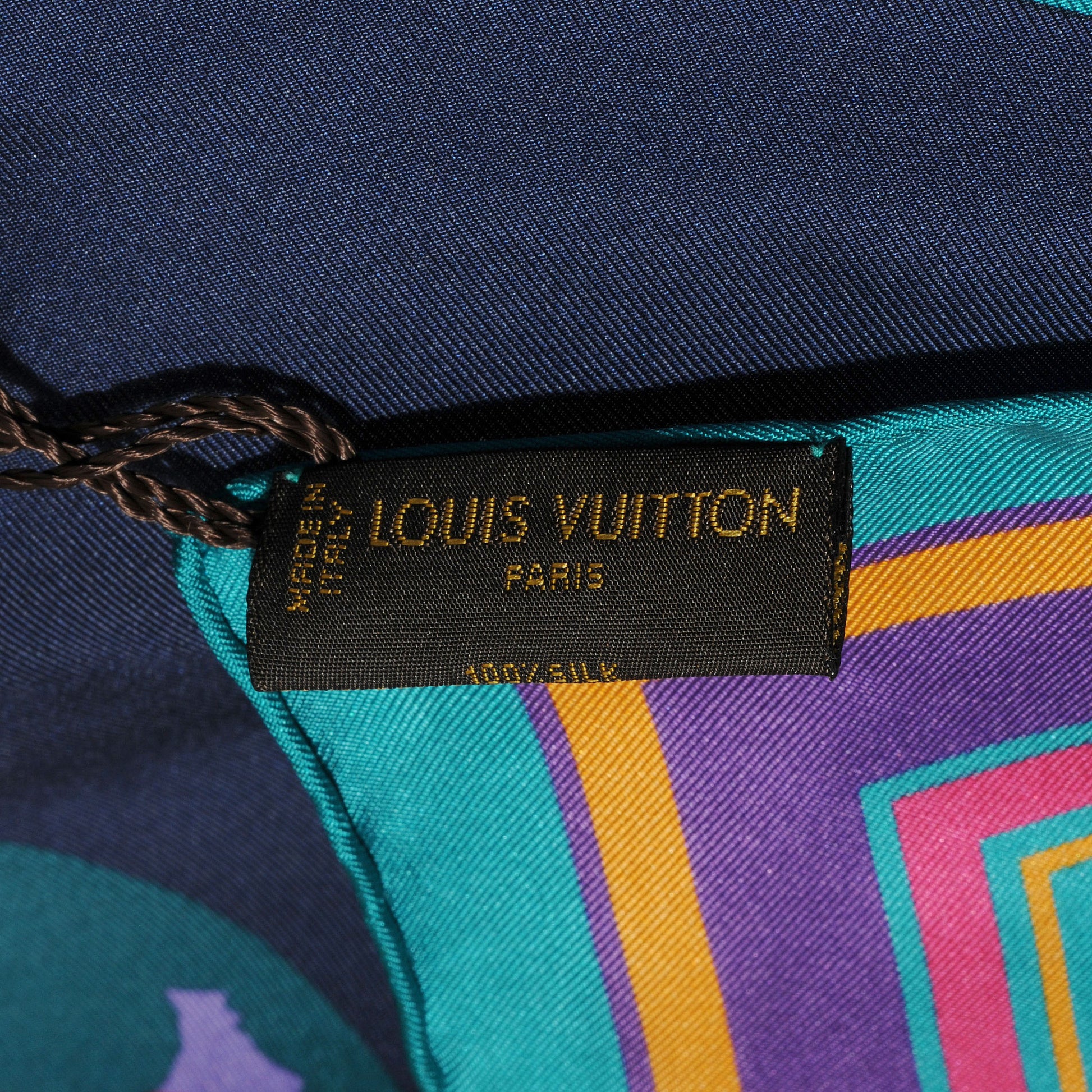 Louis Vuitton Silk Leopard Giraffe Pompons Scarf 5 of 7
