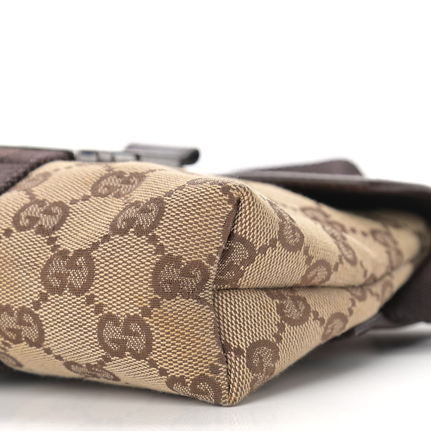 Gucci Monogram Waist Pouch Bag Dark Brown 9 of 11
