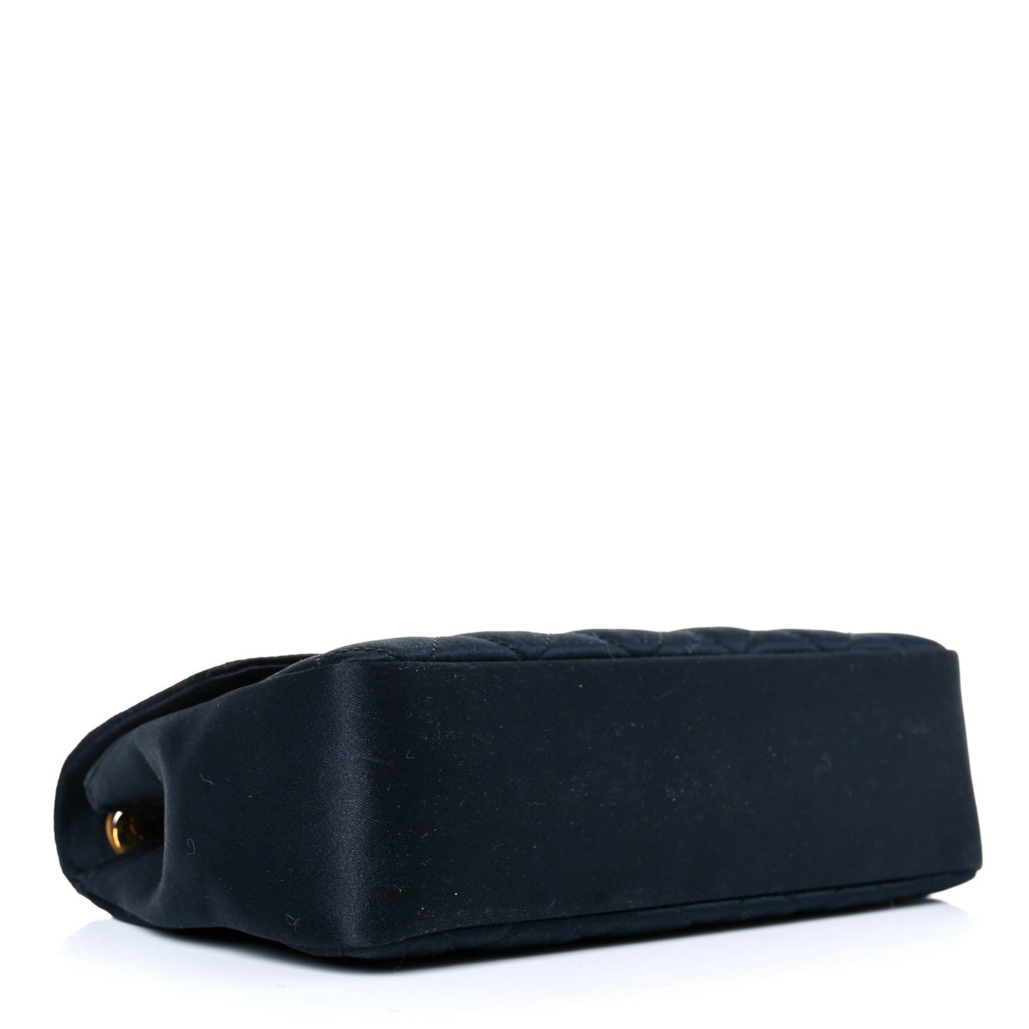 Satin Quilted Extra Mini Rectangular Flap Navy