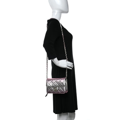 Chanel Metallic Lambskin Like A Wallet Flap Golden Pink 2 of 10