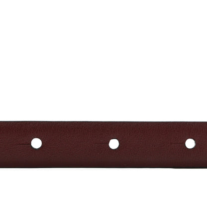 Chanel Calfskin CC Skinny Reversible Belt 95 38 Black Burgundy 6 of 7