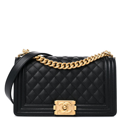 Chanel Caviar Quilted Medium Boy Flap Black 1 of 10