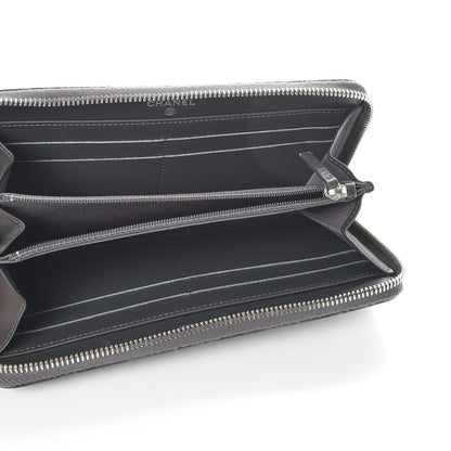 Chanel Patent Calfskin Quilted Large Gusset Zip Around Wallet Grey 5 of 10