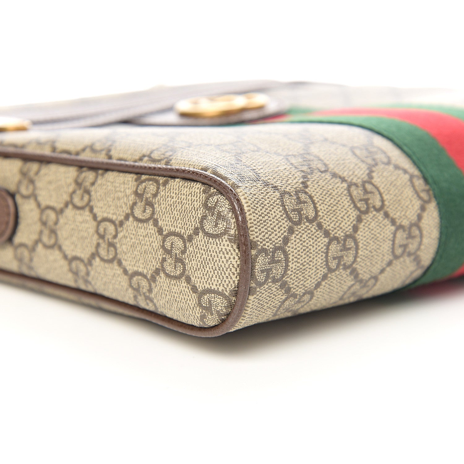 Gucci GG Supreme Monogram Web Small Ophidia Messenger Bag Brown 7 of 9