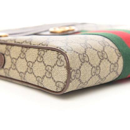 Gucci GG Supreme Monogram Web Small Ophidia Messenger Bag Brown 7 of 9