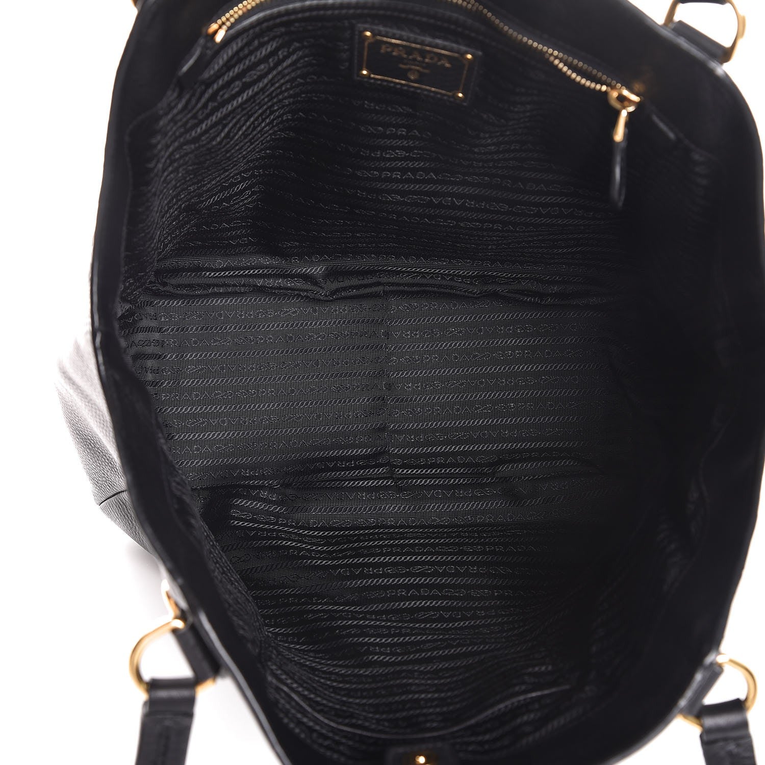 Prada Vitello Daino Tote Black 5 of 8