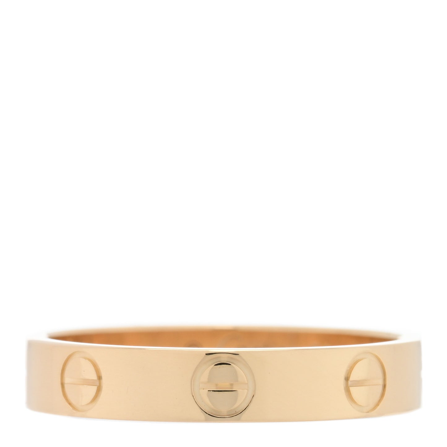 18K Yellow Gold 3.5mm LOVE Wedding Band Ring 54 6.75