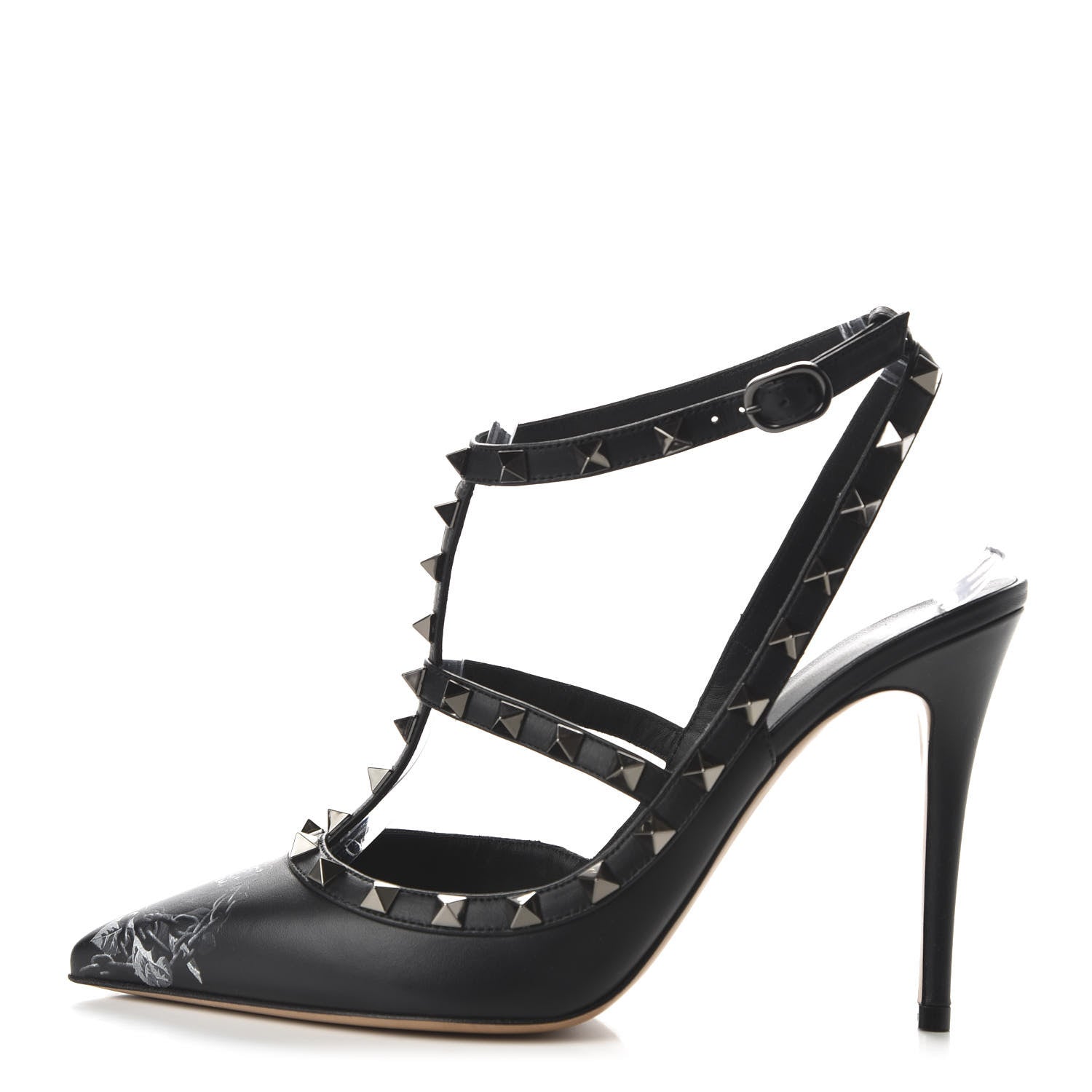 Valentino Garavani X UNDERCOVER Calfskin Rockstud Ankle Strap Pumps 39.5 Black 1 of 9
