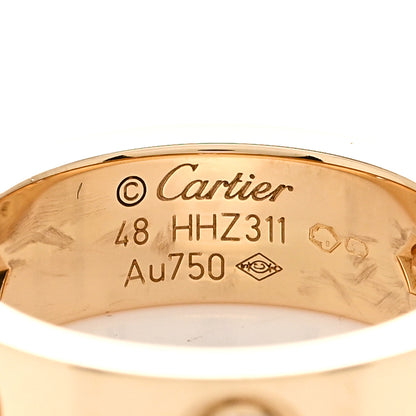 Cartier 18K Yellow Gold 3 Diamond 5.5mm LOVE Ring 48 4.5 4 of 4