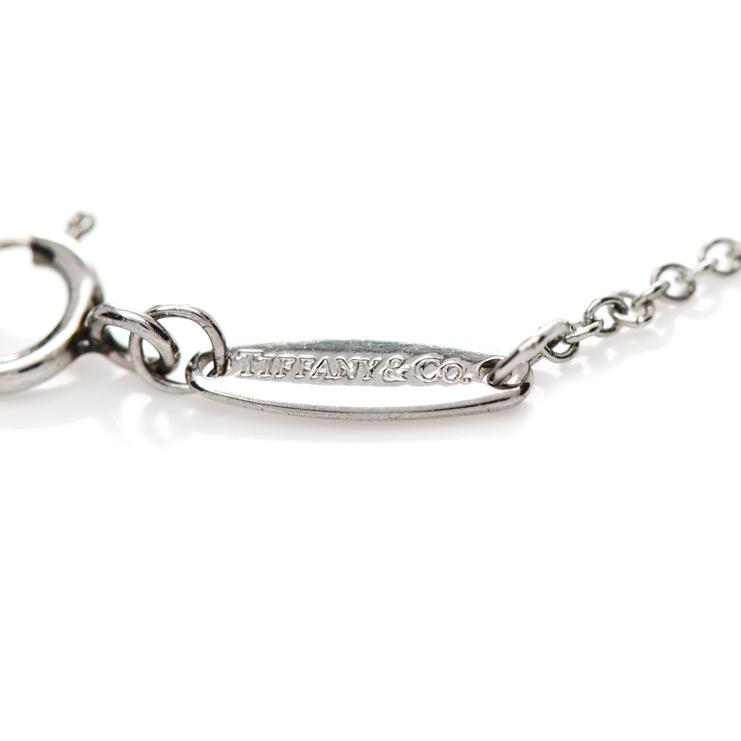 Tiffany Platinum Diamond .33ct Elsa Peretti Diamonds by the Yard Pendant Necklace 5 of 7