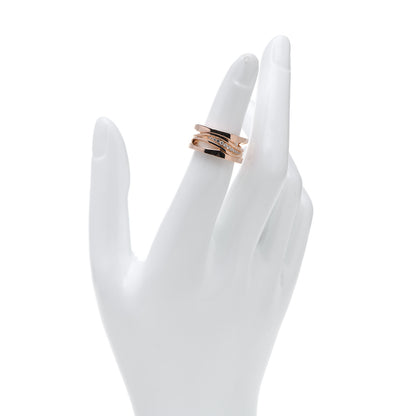 Bulgari 18K Rose Gold Diamond Pave B.Zero1 Legend Ring 49 4.75 2 of 9
