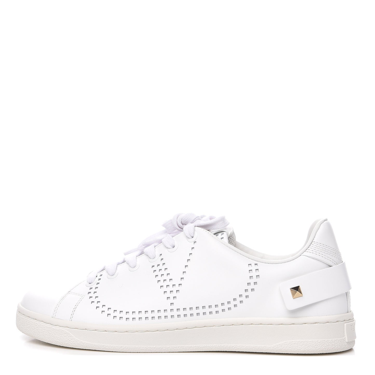 Calfskin Womens Backnet Sneakers 37.5 White