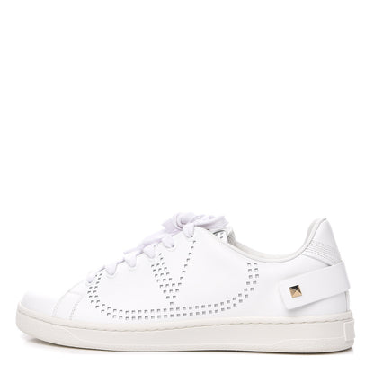 Valentino Garavani Calfskin Womens Backnet Sneakers 37.5 White 1 of 10