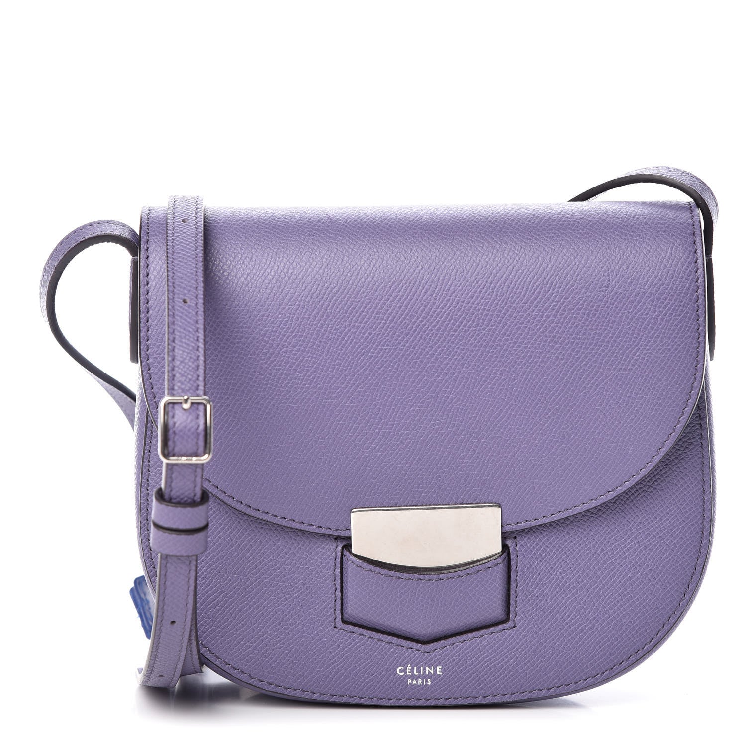 Celine Grained Calfskin Small Trotteur Amethyst 1 of 8