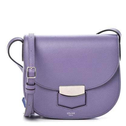 Celine Grained Calfskin Small Trotteur Amethyst 1 of 8