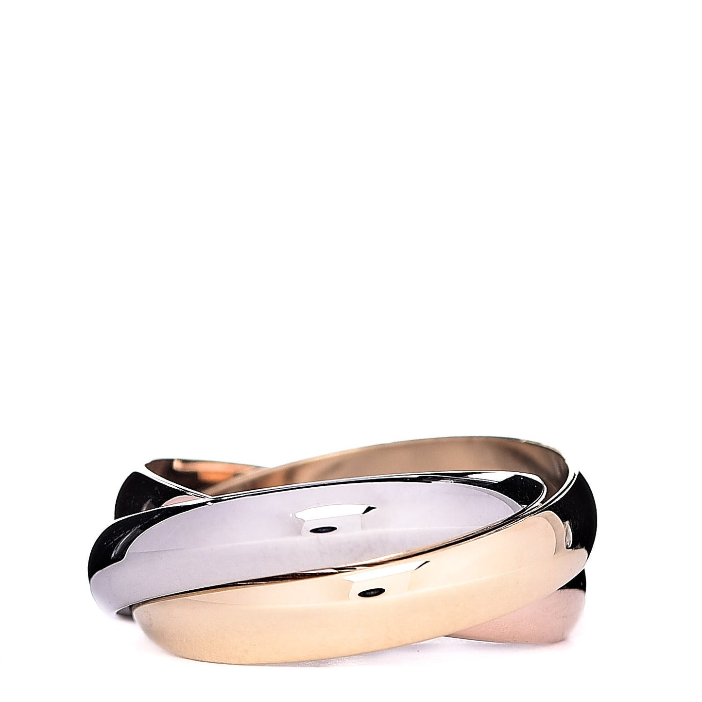 18K Pink Yellow White Gold Classic Les Must De Trinity Ring 50 5.25