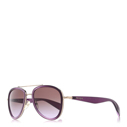 Prada Aviator Sunglasses SPR51P Purple Gold 1 of 9