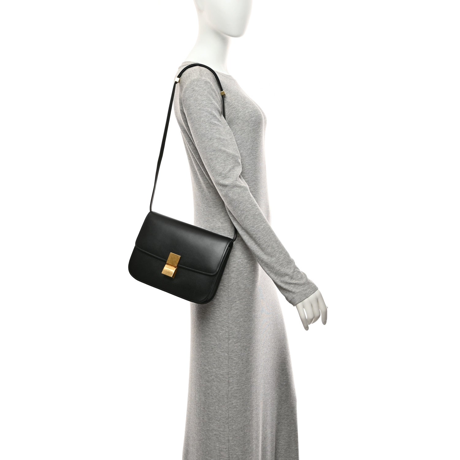 Celine Box Calfskin Medium Classic Box Flap Bag Black 3 of 13