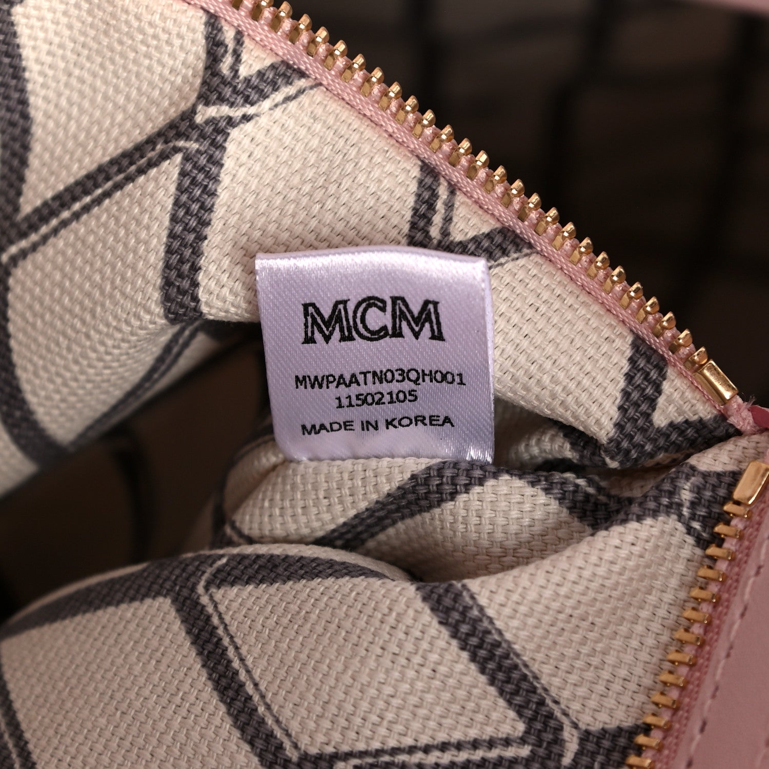MCM Visetos Toni Shopper Tote Powder Pink 6 of 11