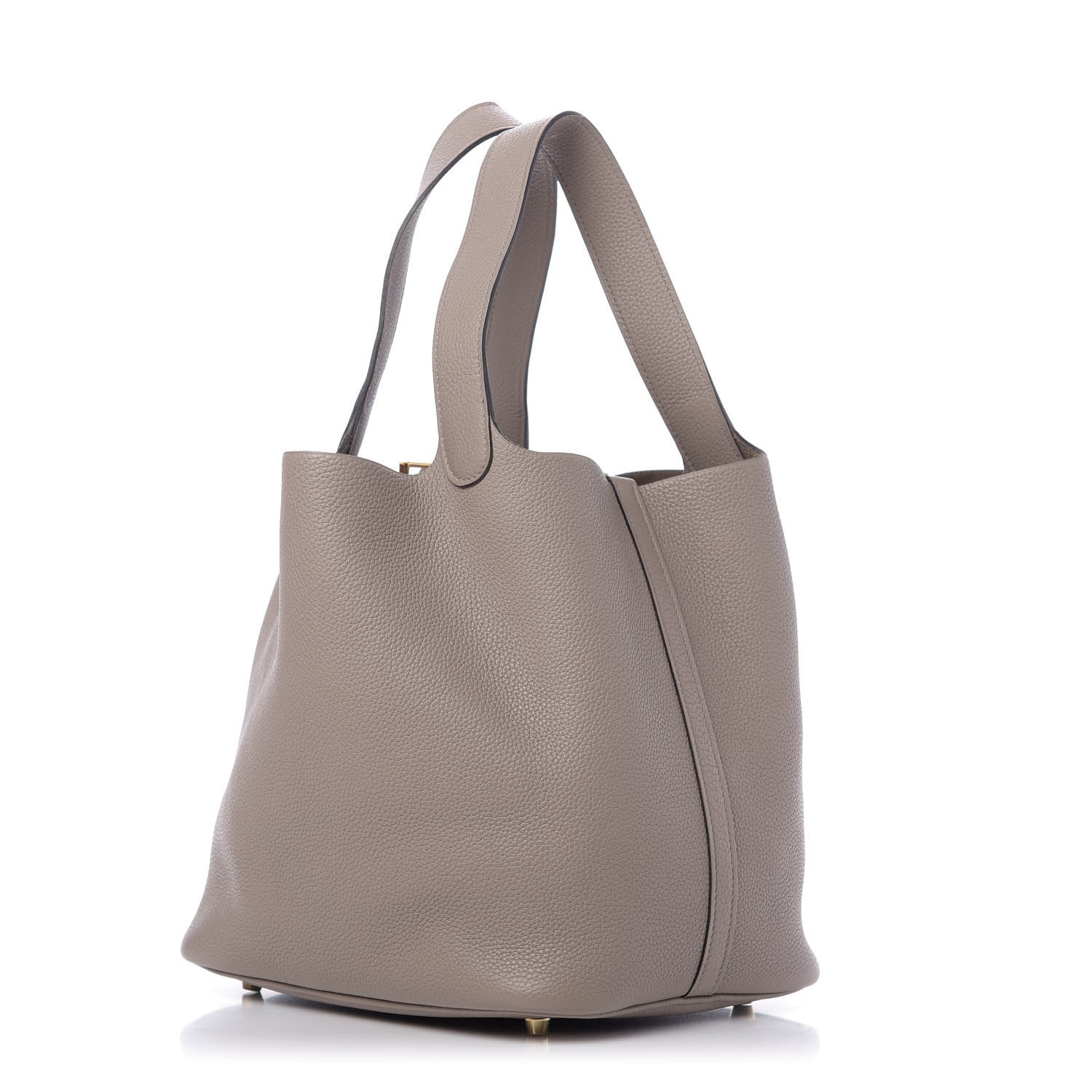 Hermes Taurillon Clemence Picotin Lock 22 MM Gris Asphalte 3 of 10