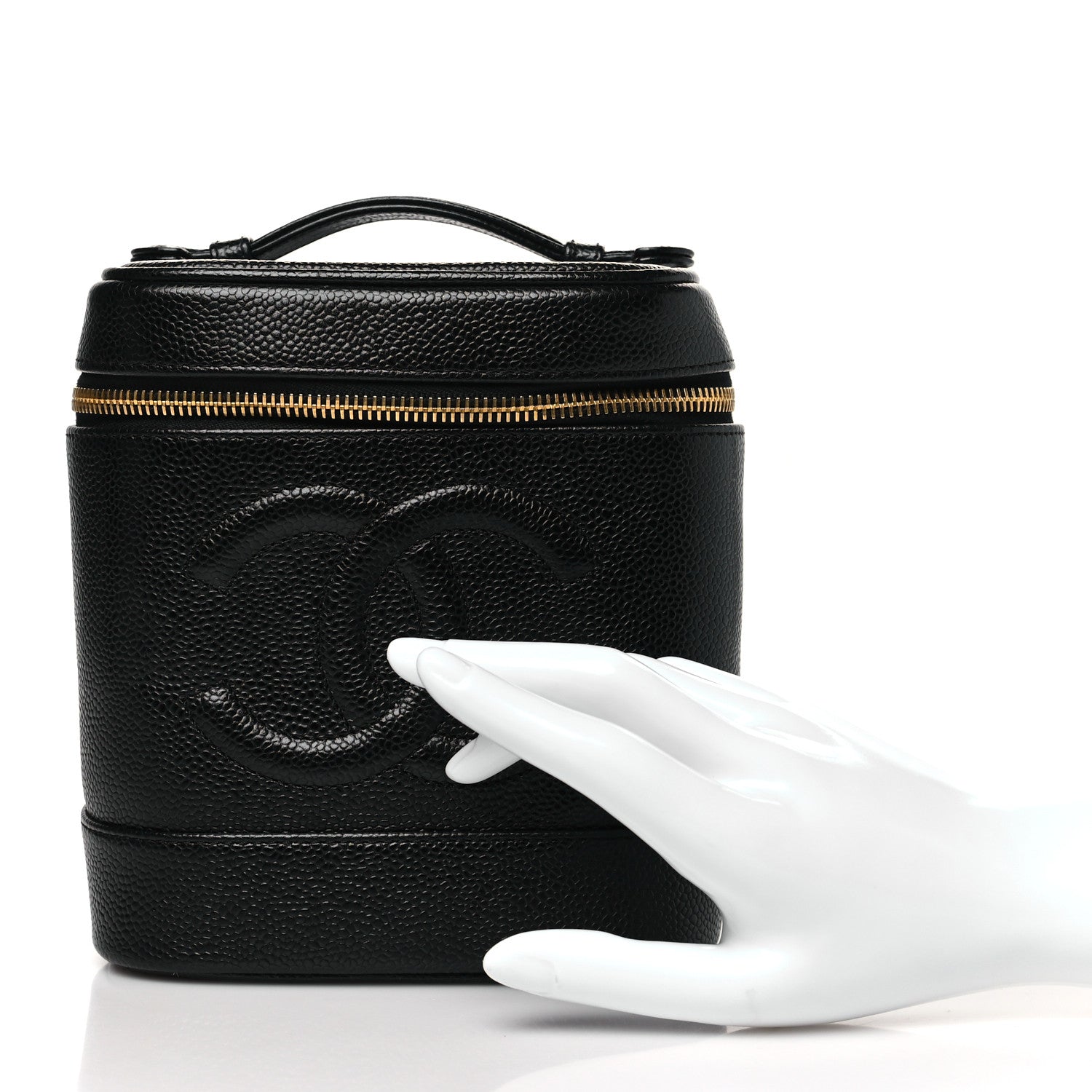 Chanel Caviar Cosmetic Vanity Bag Black 2 of 11