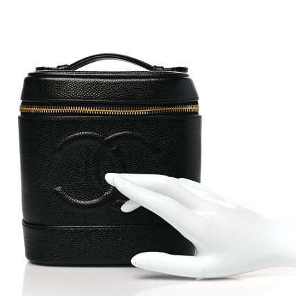 Chanel Caviar Cosmetic Vanity Bag Black 2 of 11