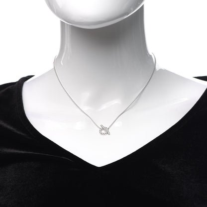 Hermes 18K White Gold Diamond Finesse Pendant Necklace 2 of 5