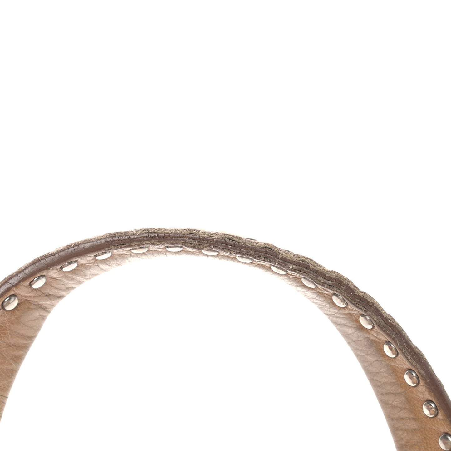 Vitello Lux Crystal Heart Charm Tote Beige