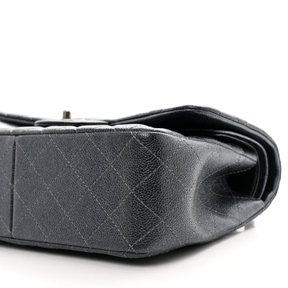 Chanel Metallic Caviar Quilted Jumbo Double Flap Dark Grey 10 of 11