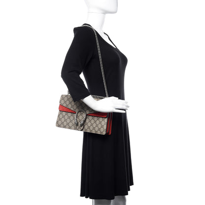 Gucci GG Supreme Monogram Small Dionysus Shoulder Bag Red 2 of 10
