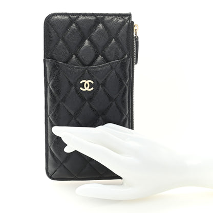 Chanel Caviar Quilted Classic Flat Wallet Pouch Black 2 of 7