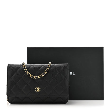 Chanel Caviar Quilted Wallet on Chain WOC Black 12 of 12