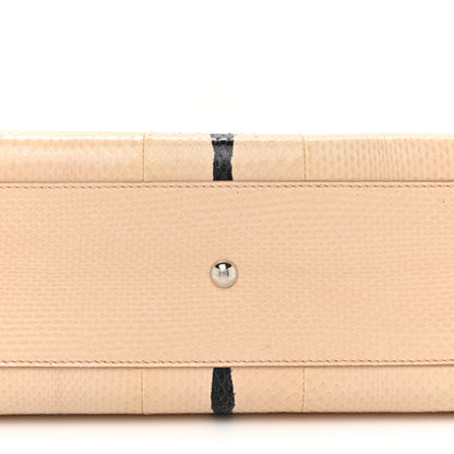 Fendi Water Snakeskin Nappa Medium Peekaboo Iconic Satchel Beige Black 17 of 21