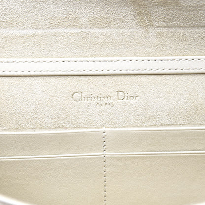 Christian Dior Calfskin Studded Diorama Wallet on Chain Pouch Off White 5 of 13