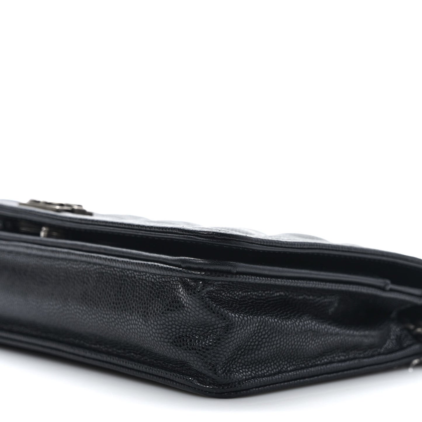 Caviar Quilted Boy Wallet On Chain WOC Black