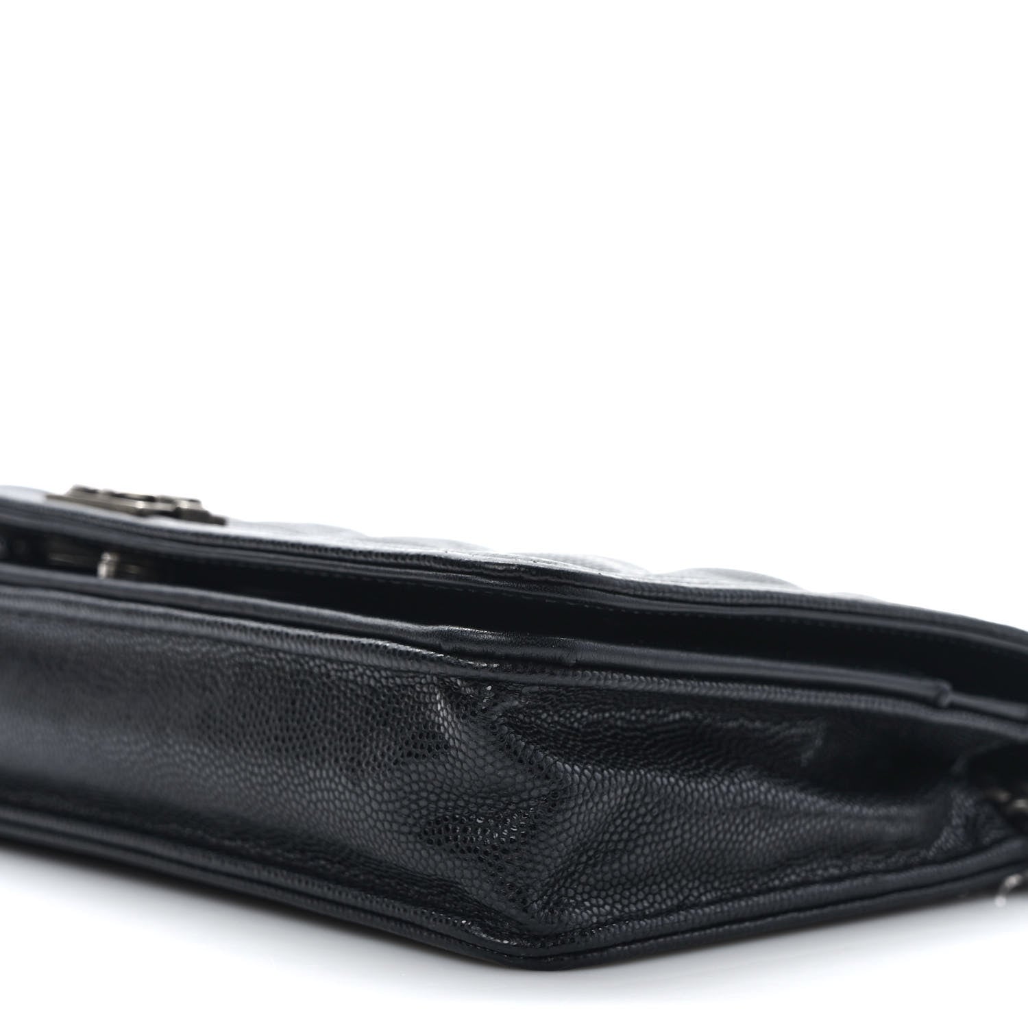 Chanel Caviar Quilted Boy Wallet On Chain WOC Black 6 of 12