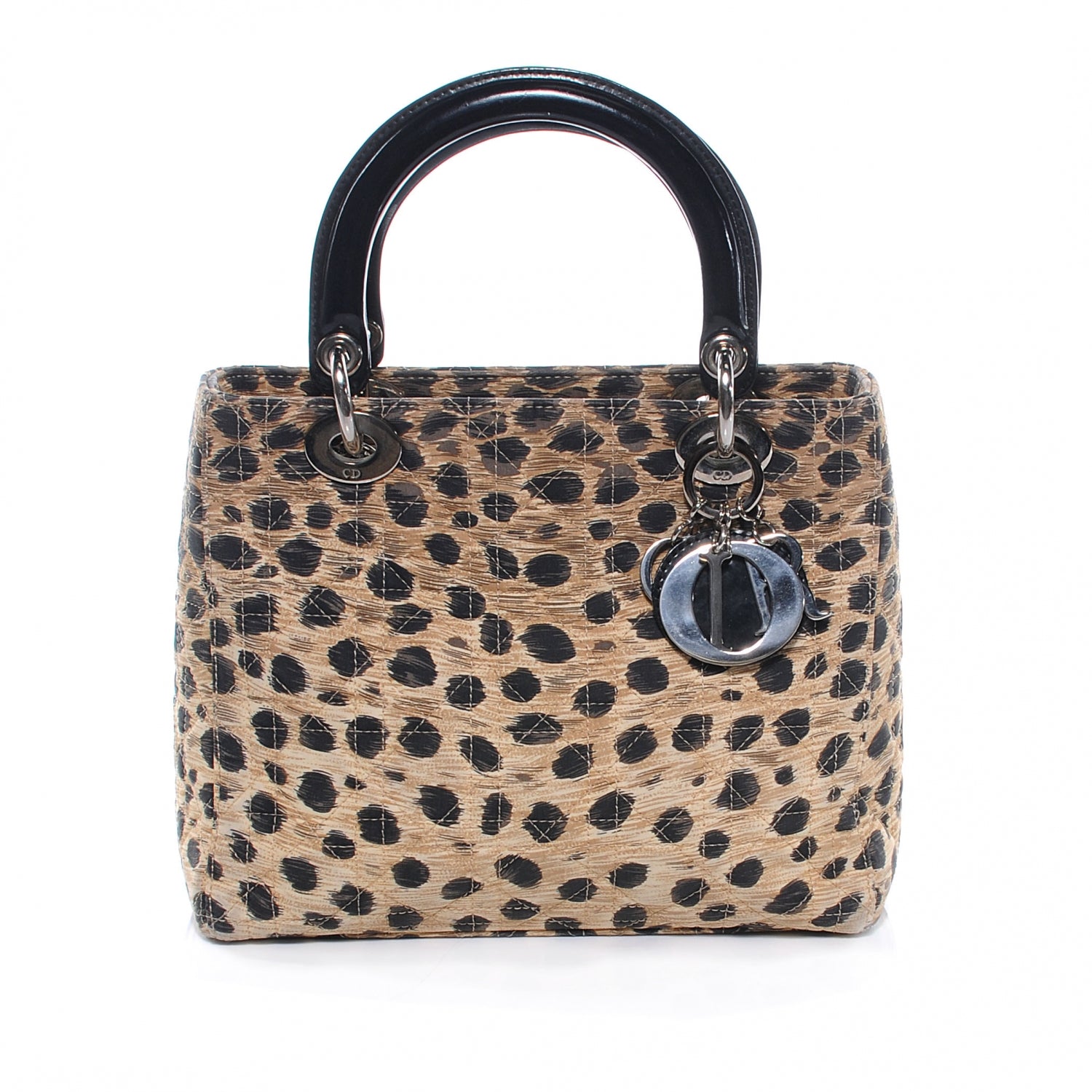 Christian Dior Canvas Leopard Print Medium Lady Dior 1 of 7