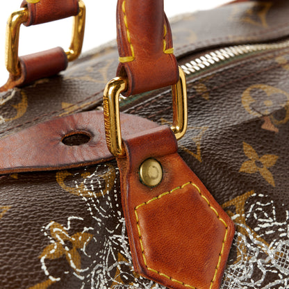 Louis Vuitton Monogram Dentelle Speedy 30 Silver 14 of 16