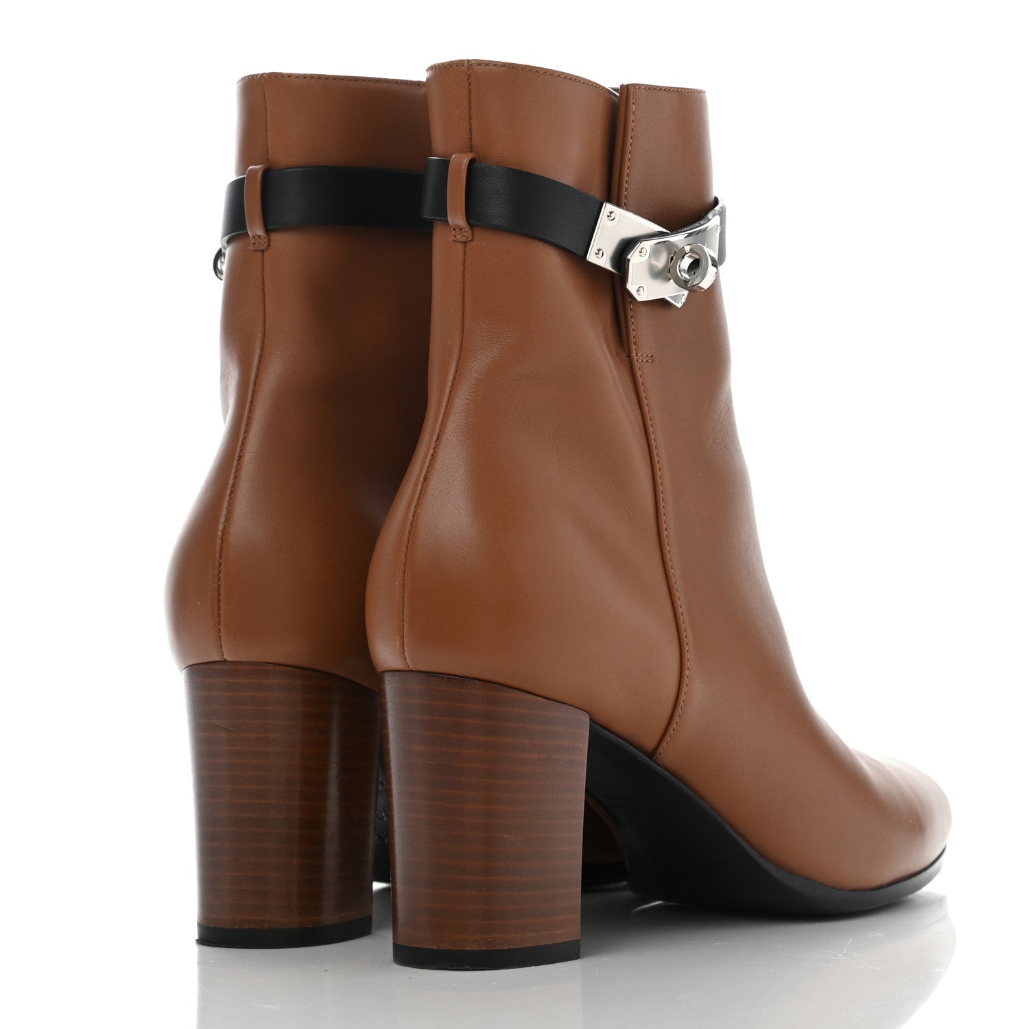 Hermes Calfskin Saint Germain Ankle Boots 38.5 Naturel 4 of 9