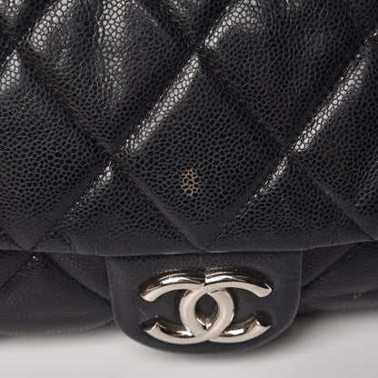 Chanel Glazed Caviar Medium Nature Flap Bag Black 17 of 20