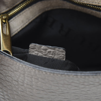 Burberry Signature Grain Medium Mildenhall Crossbody Bag Pale Grey 6 of 10