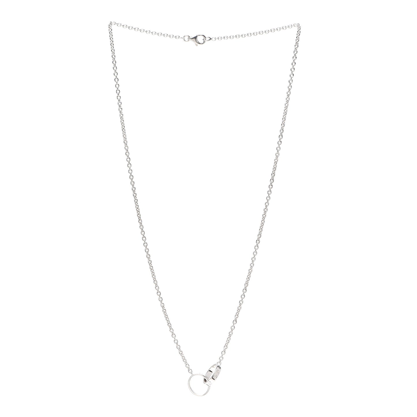 18K White Gold Interlocking LOVE Necklace